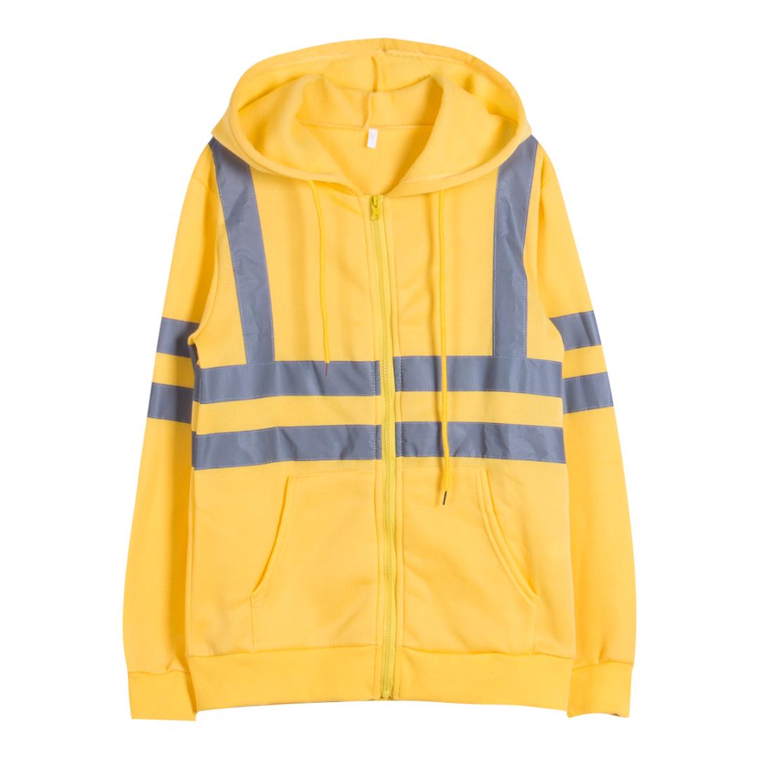 Men Fireworker Style Zipper Hooded Sweatshirt Jacket Jumper Zipper Fleece Hoodie Work Casual Warm Hoody Sweatshirts