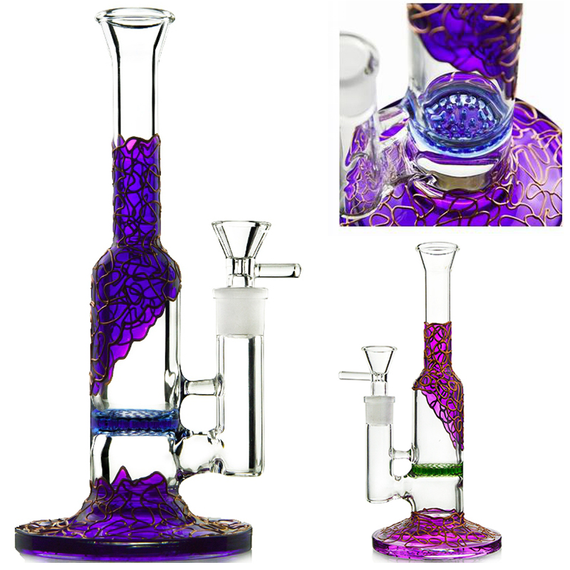 Purple Glass Bong Perc Heady Glass Bongs 14mm Joint Water Pipes Dab Oil Rigs Small Mini Bongs With Bowl WP533
Purple Glass Bong Perc Heady Glass Bongs 14mm Joint Water Pipes Dab Oil Rigs Small Mini Bongs With Bowl WP533