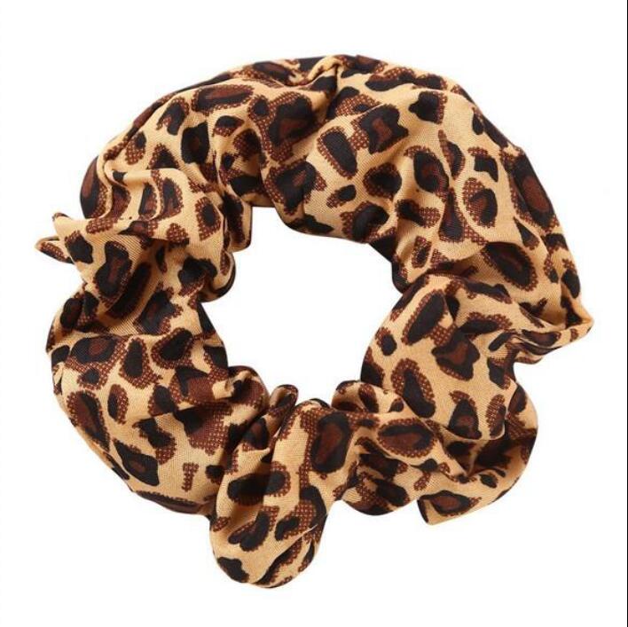 Girls Leopard Scrunchies for Hair Animal Print Chiffon Scrunchy Hair Cheetah Scrunchies for Hair Elastic Bobbles Ties Bands Scrunchie