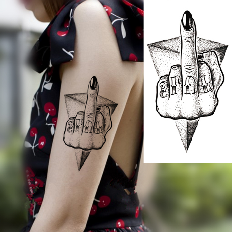 1 Piece Temporary Tattoo Sticker Black Roses Design Full Flower Arm Body Art Beckham Big Large Fake Tattoo Sticker