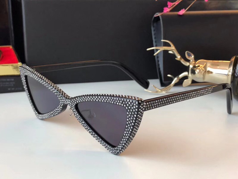 Luxury 207 Sunglasses For Women Cat Eye Bling Bling Popular SL207 Deisng Frame UV400 Lens Summer Style Top Quality Come With Package