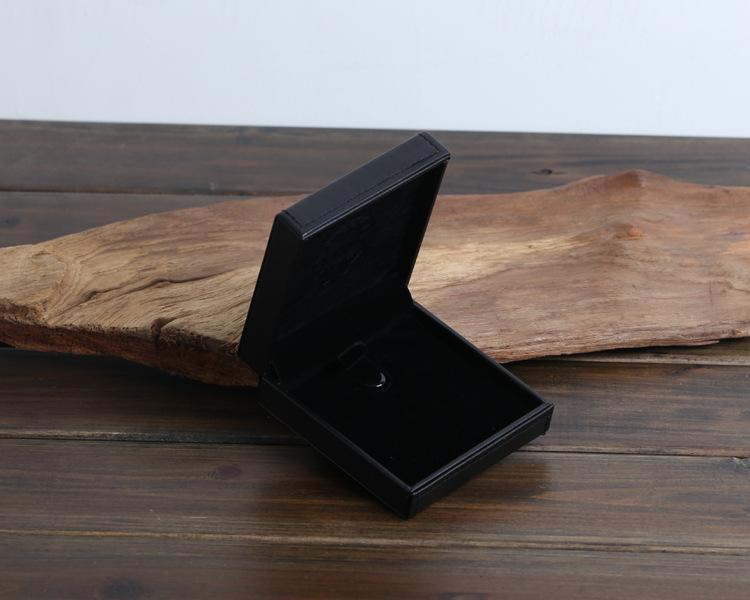 Hot sale High quality jewelry package boxes black fake leather PU material necklace bracelet ring boxes gift boxes with velvet pouch