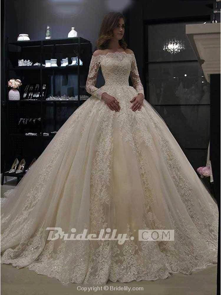 Ball Gown Crystal Off The Shoulder Wedding Dresses Long Sleeve Appliqued Lace Bridal Gowns A Line Sweep Train Vestido De Novia BC3022, Same as image
Ball Gown Crystal Off The Shoulder Wedding Dresses Long Sleeve Appliqued Lace Bridal Gowns A Line Sweep Train Vestido De Novia BC3022, Same as image
