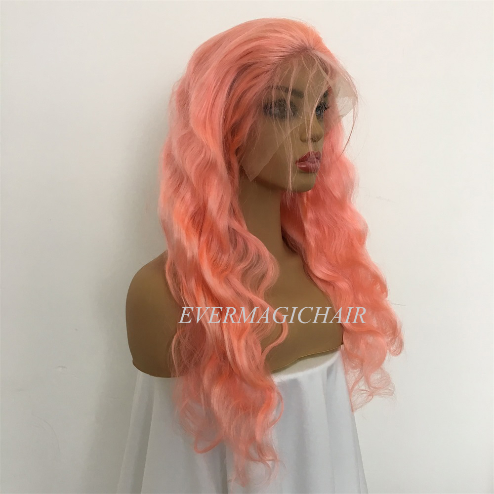 Ombre T1B/Pink Full Lace Human Hair Wigs Body Wave Brazilian Virgin Human Hair 150 Density Lace Front wig With Baby Hair Glueless