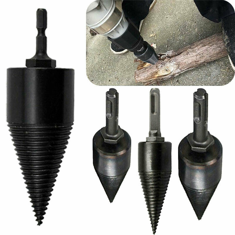 High Speed Twist Firewood Splitter Machine Drill Wood Cone Reamer Punch Driver Drill Bit Split Drilling Tools 100*42mm