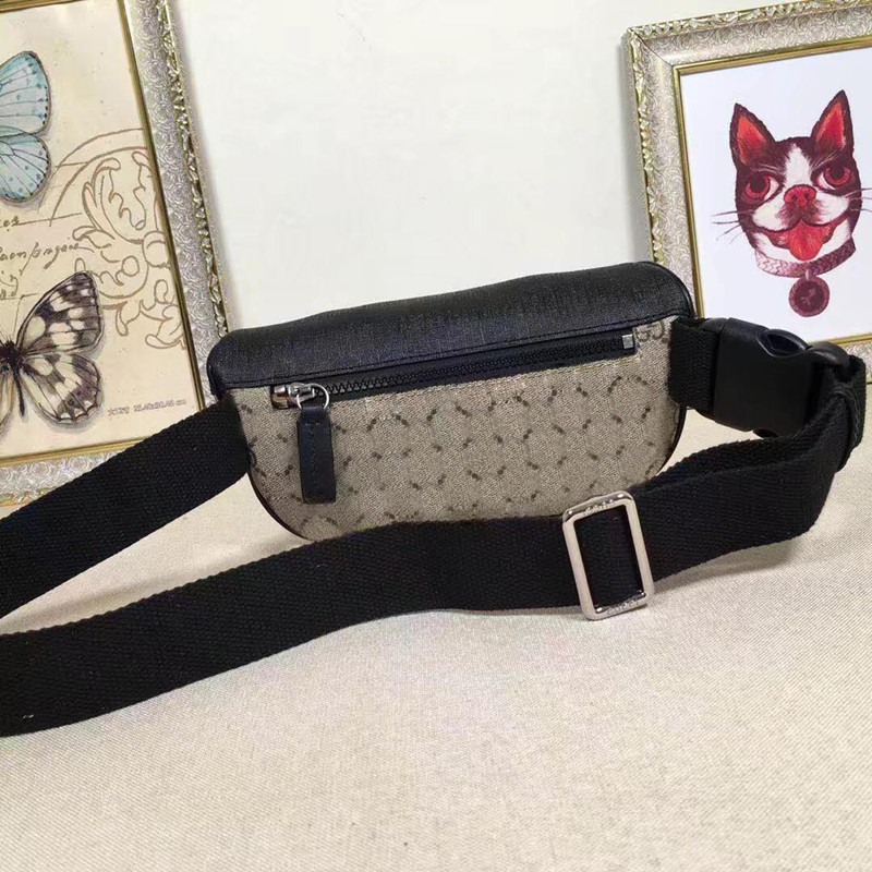 Classic style mini men and women Waist Bags genuine Leather Bag women fanny pack printed Waistpacks for men 450946