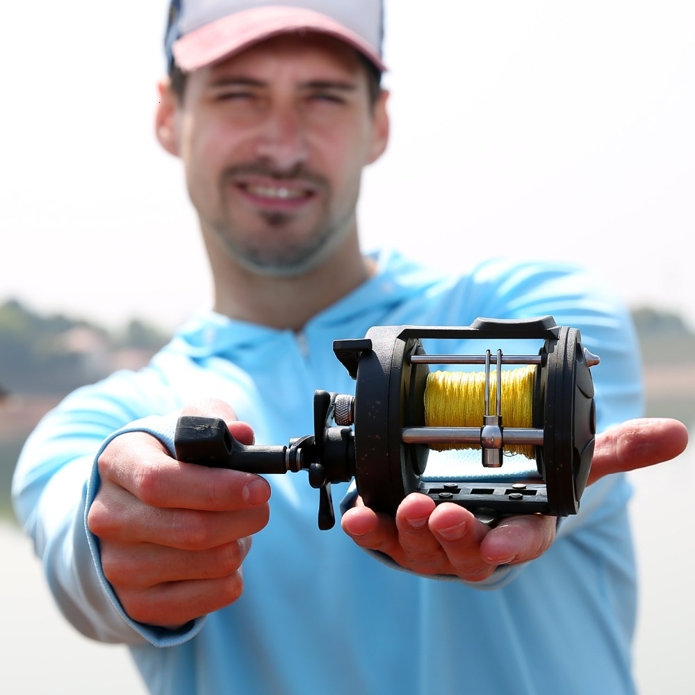 Sougayilang Saltwater Fishing Reels TSSD 3000L-4000L Trolling Drum Fishing Reel Saltwater Right Hand Black Sea Fish Reel T191015