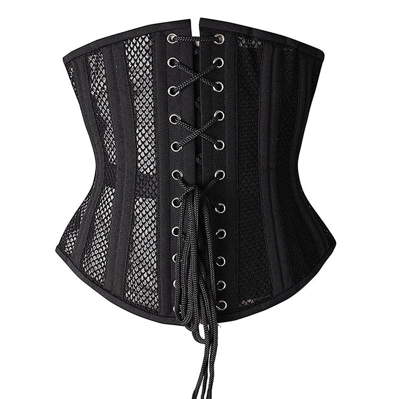 24 Steel Bones Women Mesh Instant Shape Waist Trainer Underbust Corset Body Shapers 28cm Height Torso Girdles Waist Slimming Belt XS-3XL