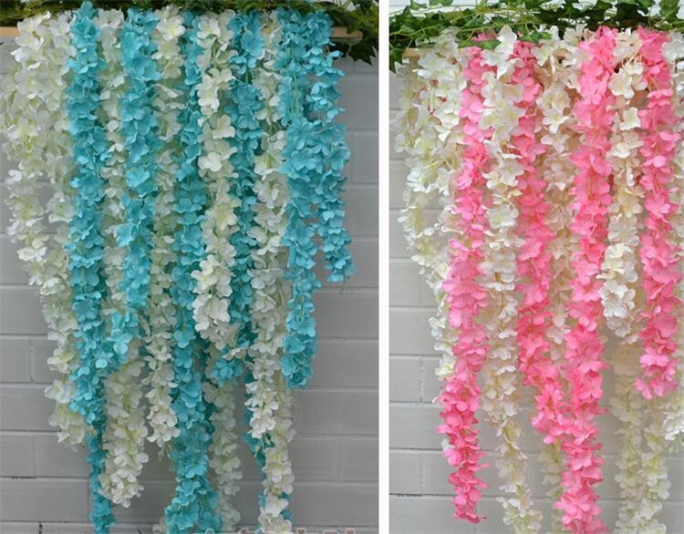 80"(200cm) Super Long Artificial Silk Flower Hydrangea Wisteria Garland For Garden Home Wedding Decoration Supplies A17, Customize
80"(200cm) Super Long Artificial Silk Flower Hydrangea Wisteria Garland For Garden Home Wedding Decoration Supplies A17, Customize
