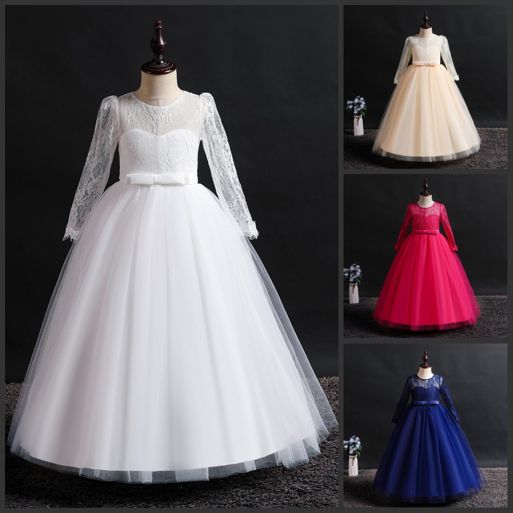 Lace Long Sleeves Wedding Flower Girl Dresses Tulle White First Communion Dresses Children Pageant Gowns Girls Ball Gown Prom Party Dress
Lace Long Sleeves Wedding Flower Girl Dresses Tulle White First Communion Dresses Children Pageant Gowns Girls Ball Gown Prom Party Dress