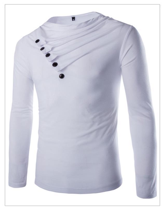 Heaps Collar Men T-Shirt Inclined Button Solid Color Long Sleeve Free Shipping Slim Fit For Man Sweatshirts 2017 Fashionable casual, White;black
Heaps Collar Men T-Shirt Inclined Button Solid Color Long Sleeve Free Shipping Slim Fit For Man Sweatshirts 2017 Fashionable casual, White;black