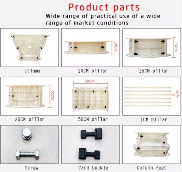 ABS plastic roman concrete column moulds Multiple styles european pillar mould construction moulds for garden villa home house234Q7853269