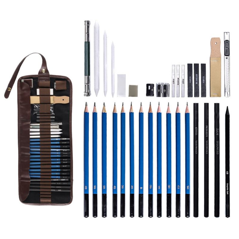 32pcs Professional Sketching Drawing Set Graphite Charcoal Pencil Kit Carrying Bag for Art Students School Painting Supplies
32pcs Professional Sketching Drawing Set Graphite Charcoal Pencil Kit Carrying Bag for Art Students School Painting Supplies
