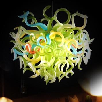 Lamps Contemporary Chandeliers Lightings Spring Green Art Ceiling Light LED Lights Hand Blown Glass Chandelier Lighting for Restaurant
Lamps Contemporary Chandeliers Lightings Spring Green Art Ceiling Light LED Lights Hand Blown Glass Chandelier Lighting for Restaurant