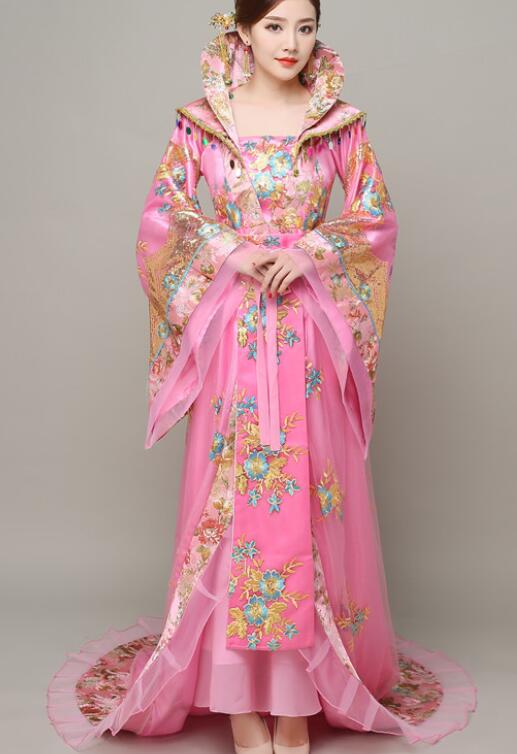 Oriental Ancient Queen Dress Tang Dynasty Fairy Long Tailed Costume Empress Clothing Traditional Princess Ancient China Royal Women Dress