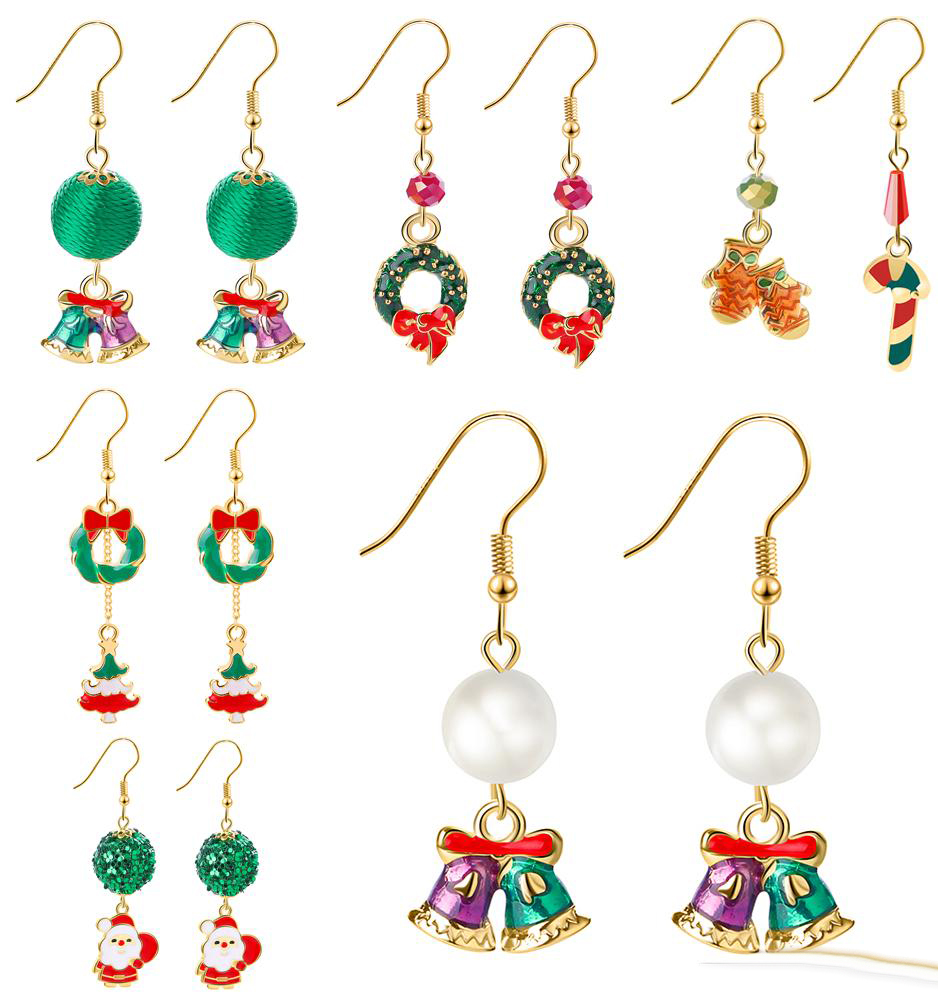 Christmas jewelry creative new 3D Santa Christmas bell Elk Snowman ear studs Christmas series crystal earrings New Year gift
Christmas jewelry creative new 3D Santa Christmas bell Elk Snowman ear studs Christmas series crystal earrings New Year gift