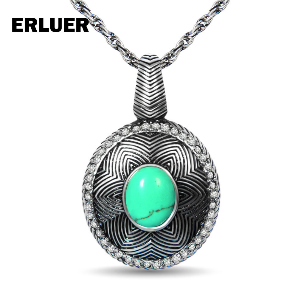 ERLUER European Retro Style Pendant Necklace For Women Ancient Silver Plated Rhinestone Natural stone Charm Necklaces & Pendants
ERLUER European Retro Style Pendant Necklace For Women Ancient Silver Plated Rhinestone Natural stone Charm Necklaces & Pendants