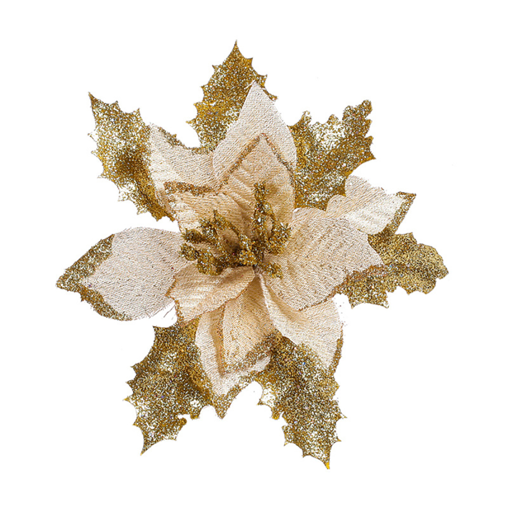 1Pc Glitter Artificial Flower Christmas Tree Flowers Wedding Decor Ornaments Poinsettia Prop 6.7"(Gold) Golden
1Pc Glitter Artificial Flower Christmas Tree Flowers Wedding Decor Ornaments Poinsettia Prop 6.7"(Gold) Golden