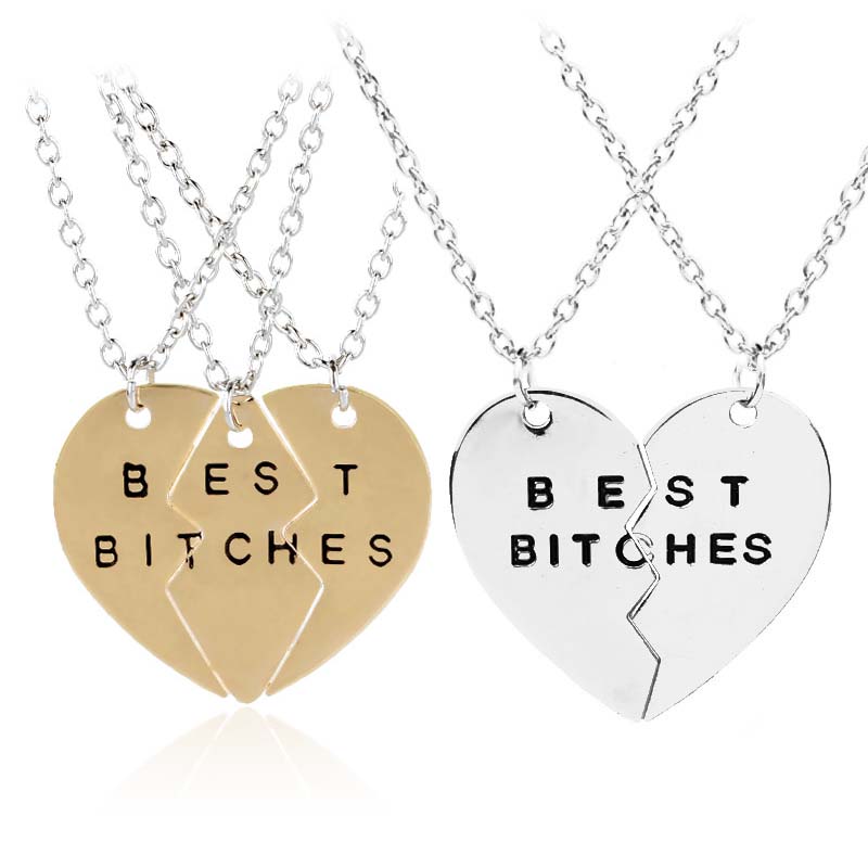 Broken Heart Best Bitches Necklaces Best friends love necklace Silver Gold necklace fashion jewelry women necklace 160340
Broken Heart Best Bitches Necklaces Best friends love necklace Silver Gold necklace fashion jewelry women necklace 160340