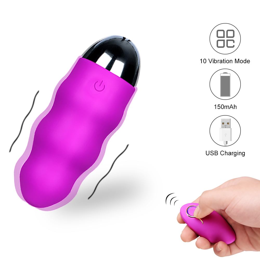 10 Speeds Vibrator Sex toys for Woman with Wireless Remote Control Waterproof Silent Bullet Egg USB Rechargeable toys for adult Y200410