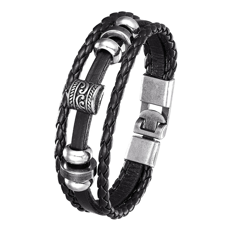 2020 new men's fashion leather bracelet alloy jewelry multilayer braided rope bracelet men and women
2020 new men's fashion leather bracelet alloy jewelry multilayer braided rope bracelet men and women