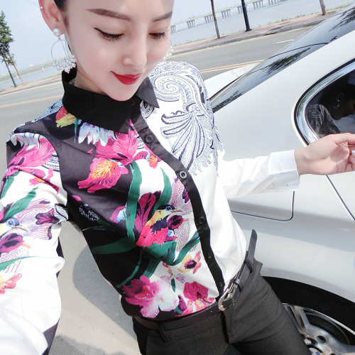 Spring Runway Silk Satin Luxury Shirts Women Long Sleeve Lapel Neck Printed Casual Ladies Button Blouse Plus Size Office Designer Shirt Tops, Customize
Spring Runway Silk Satin Luxury Shirts Women Long Sleeve Lapel Neck Printed Casual Ladies Button Blouse Plus Size Office Designer Shirt Tops, Customize