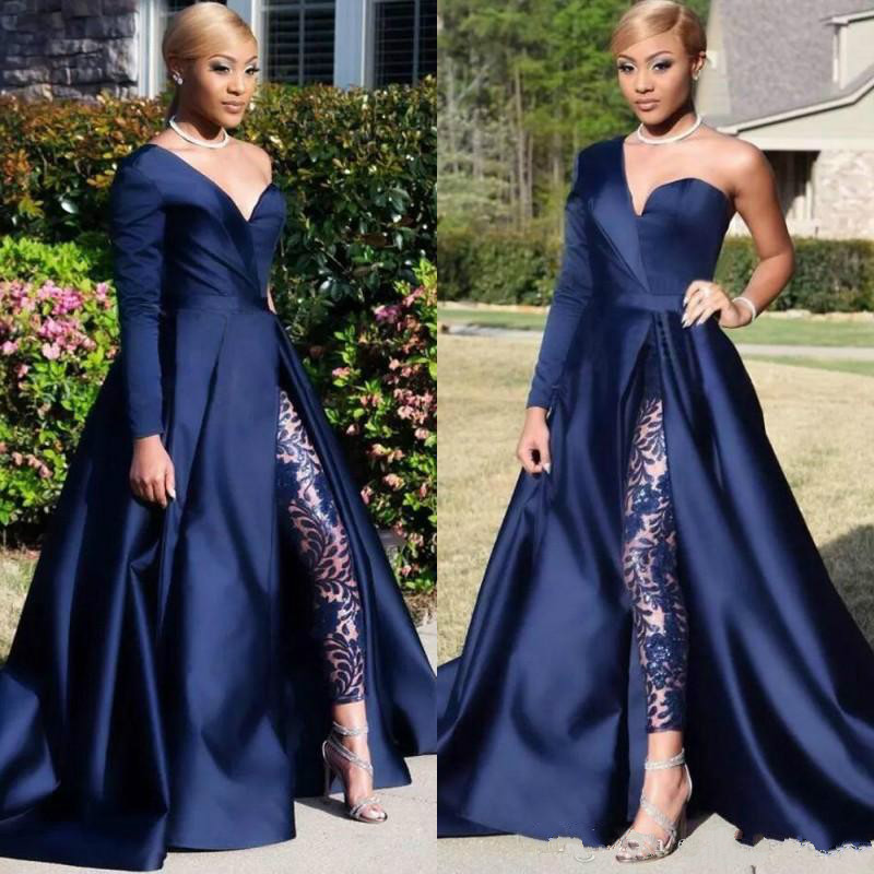 2020 One Shoulder Prom Dresses Pant Suits A Line Royal Navy High Split Long Sleeve Formal Party Gowns Jumpsuit Celebrity Dresses c0001, Fuchsia
2020 One Shoulder Prom Dresses Pant Suits A Line Royal Navy High Split Long Sleeve Formal Party Gowns Jumpsuit Celebrity Dresses c0001, Fuchsia