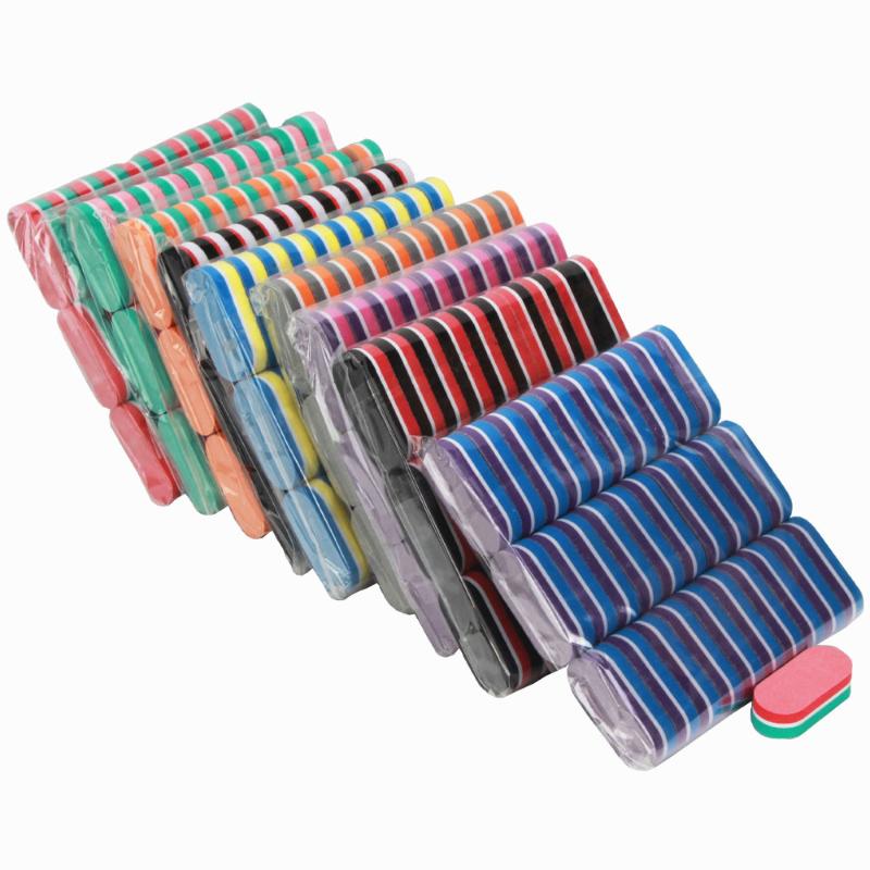 25Pcs/Lot Mini Nail Buffer Block Mix 10 Style Colorful DIY Sponge Professional Polish Manicure Care Art Buffers Tools1