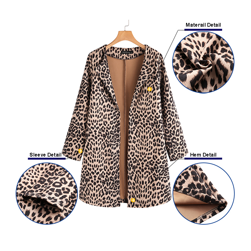 Autumn Leopard Print Cardigans Coats Women's Sleeveless Jackets 2019 ZANZEA Sexy Thin Casual Zipper Outwear Plus Size Woman Tops T200114