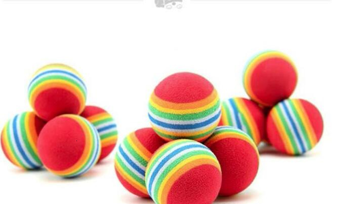 Diameter pet toy 35mm interesting Pet Toy dog and cat Toys Super cute Rainbow Ball Cartoon plush toy