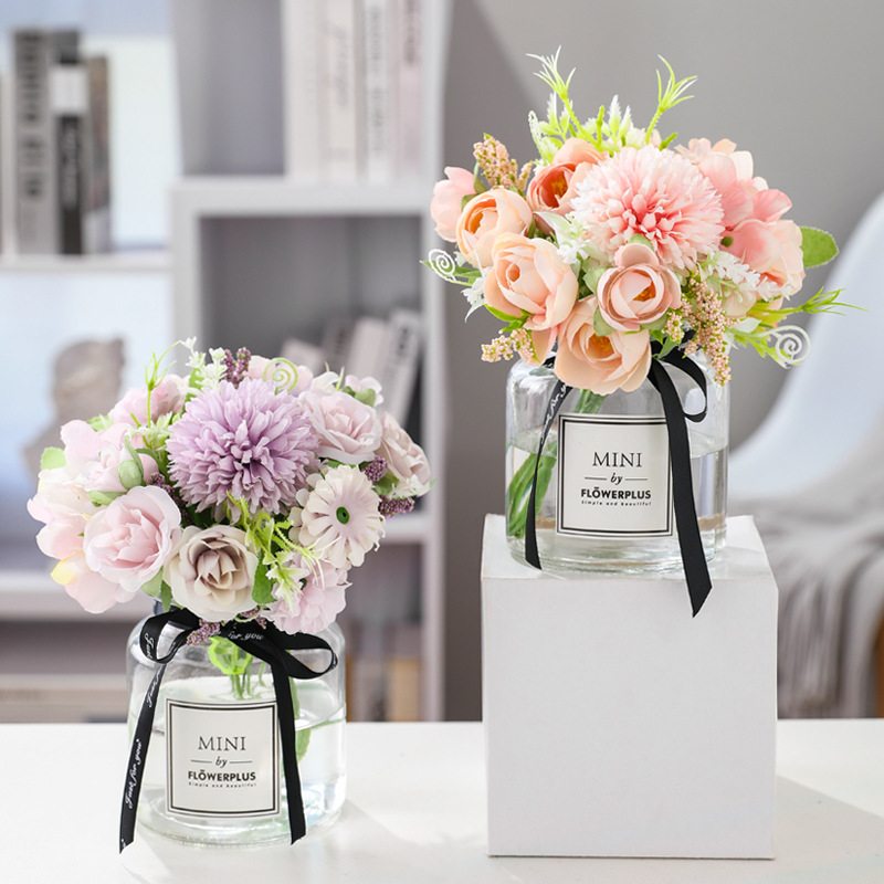 Roses Hydrangea Artificial Flowers Bouquet Bridal Hand Flower for Wedding Home Decor Fake flower Silk Flowers for Crafting, Rose-light purple
Roses Hydrangea Artificial Flowers Bouquet Bridal Hand Flower for Wedding Home Decor Fake flower Silk Flowers for Crafting, Rose-light purple