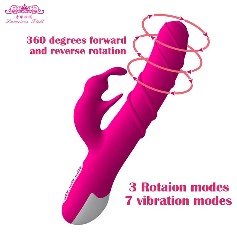 360 degrés Rotation Dildo Vibrateurs 7 Vitesse Puissant Vibration Clit Stimulation Vibbin Vibbat Adulte Jouets sexuels érotiques pour femmes Y200