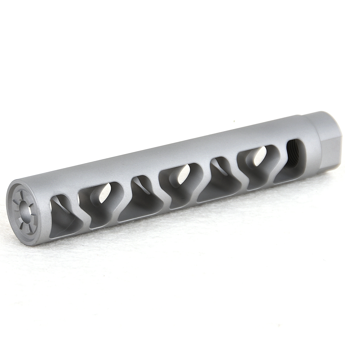 5.5 Inch .223 5.56 1/2x28tpi Bead Blast Stainless Steel Compensator Muzzle Brake with Crush Washer
5.5 Inch .223 5.56 1/2x28tpi Bead Blast Stainless Steel Compensator Muzzle Brake with Crush Washer