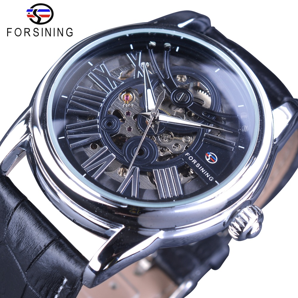 Forsining Official Exclusive Sale Roman European Retro Wave Design Classic Transparent Mens Automatic Watches Top Brand Luxury, Black
Forsining Official Exclusive Sale Roman European Retro Wave Design Classic Transparent Mens Automatic Watches Top Brand Luxury, Black