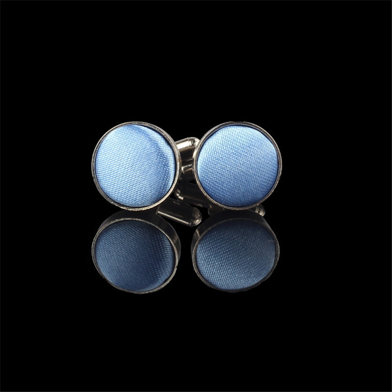 snowshine YLW 1Pair Mens Dress Round Cloth Cufflinks For Business Shirt Wedding Party free shipping D19011003