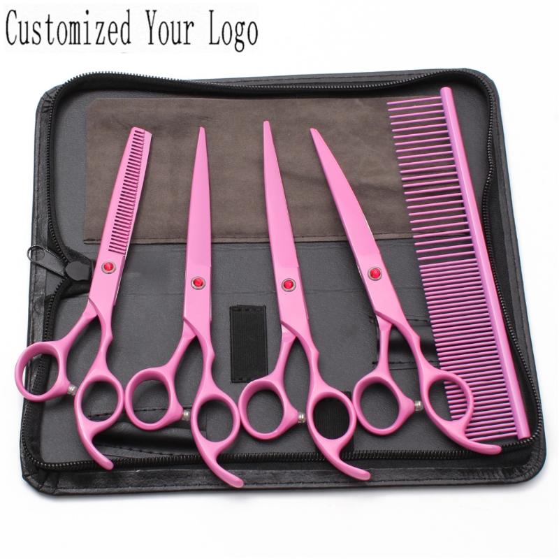 5Pcs 7" Engraving Brand JP Stainless Grooming Scissors Straight Shears Thinning Scissors Professional Pets Shears Add Bag C3103
5Pcs 7" Engraving Brand JP Stainless Grooming Scissors Straight Shears Thinning Scissors Professional Pets Shears Add Bag C3103