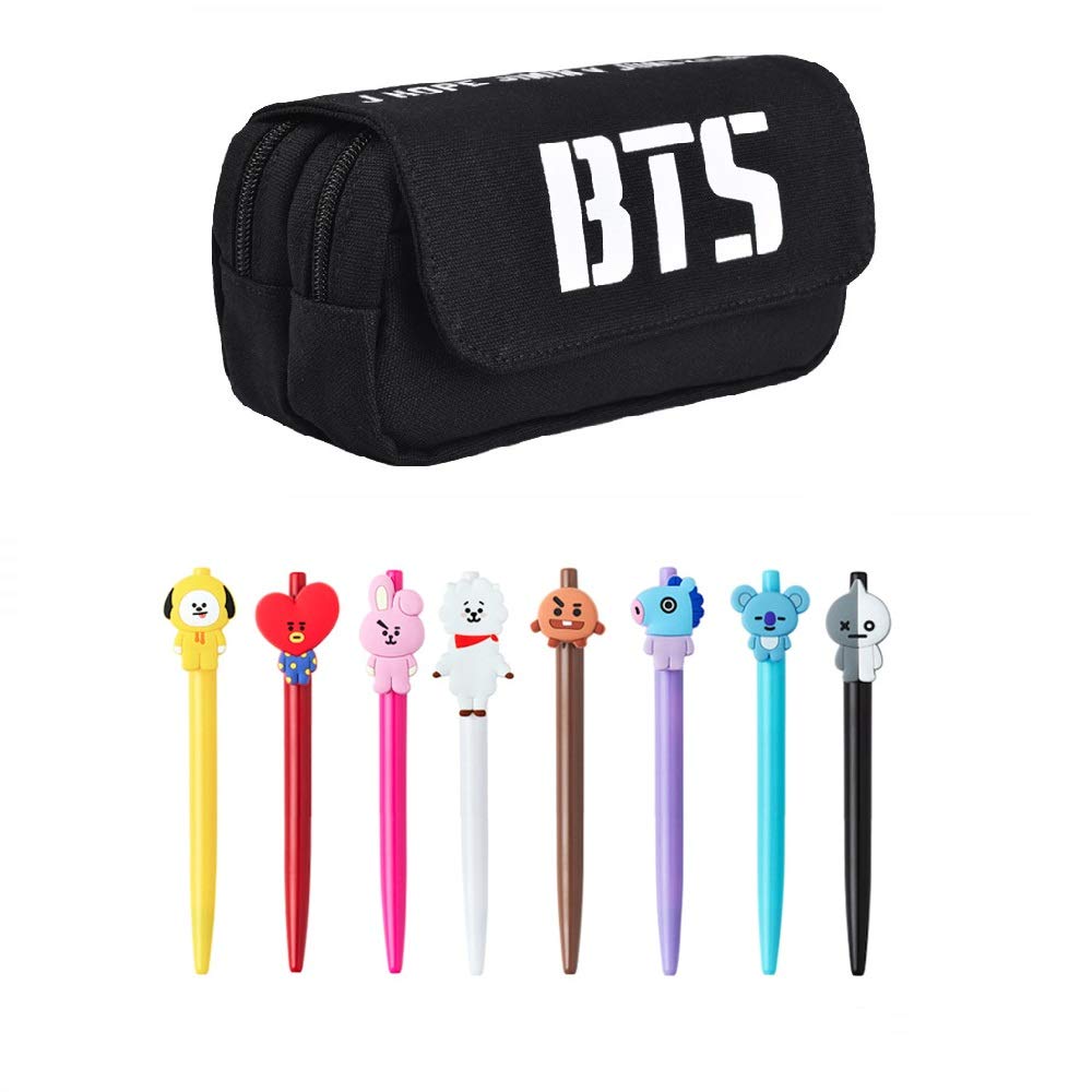 BTS Bangtan Boys Love Yourself, Student Pencil Case Pen Pouch Bag+ Ball Pens, The Best Gift for Army от DHgate WW