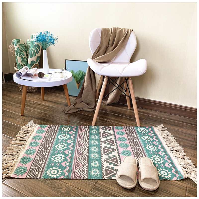 Retro Cotton and Linen Tassel Woven Carpet Floor Mat Sofa Living Room Bedroom Rug Cotton Tassels Yarn Dyed Bedspread Tapestry
Retro Cotton and Linen Tassel Woven Carpet Floor Mat Sofa Living Room Bedroom Rug Cotton Tassels Yarn Dyed Bedspread Tapestry
