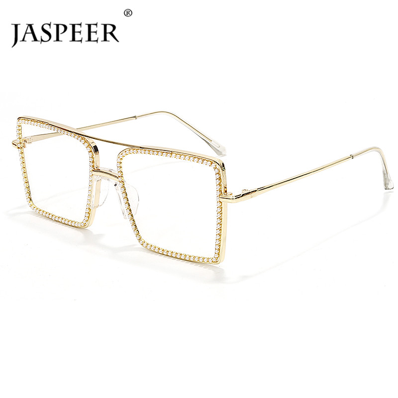 JASPEER New Pearls Oversized Square Eyeglasses Frames Women Pearl Chain Fashion Eyewear Metal Glasses Frames Men
JASPEER New Pearls Oversized Square Eyeglasses Frames Women Pearl Chain Fashion Eyewear Metal Glasses Frames Men