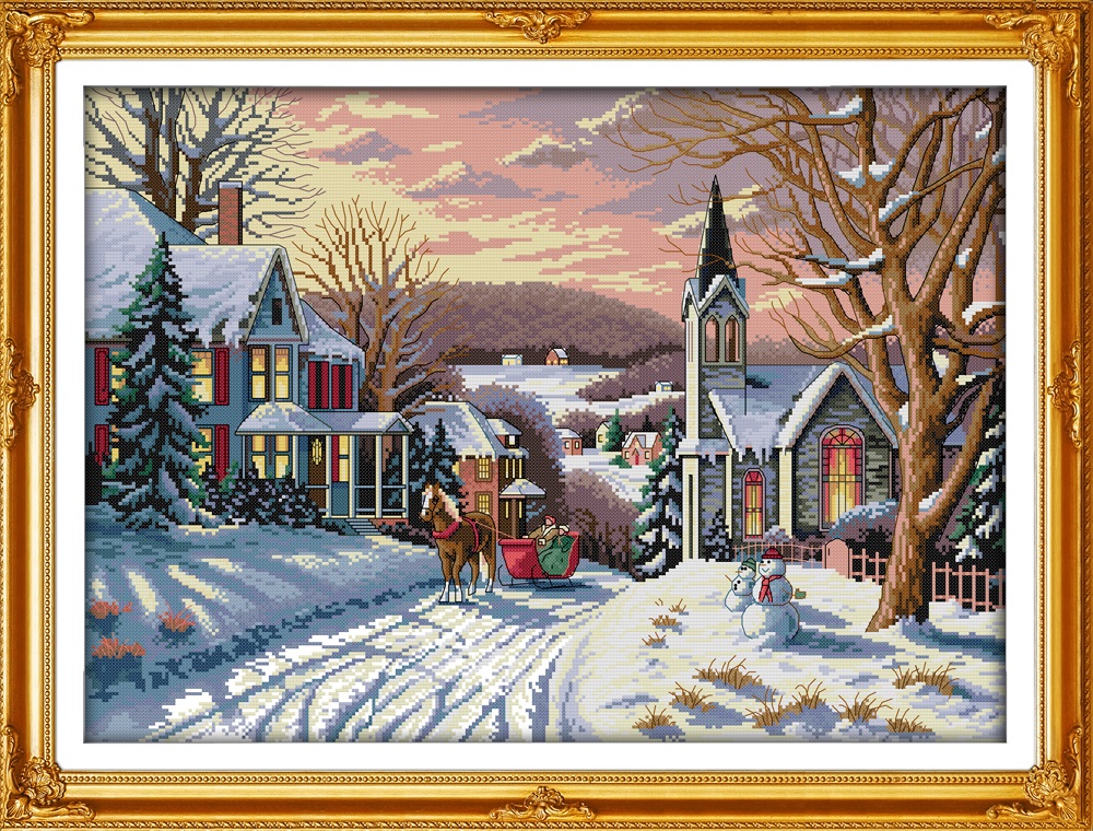 Snowscape scenery home decor painting ,Handmade Cross Stitch Embroidery Needlework sets counted print on canvas DMC 14CT /11CT
Snowscape scenery home decor painting ,Handmade Cross Stitch Embroidery Needlework sets counted print on canvas DMC 14CT /11CT