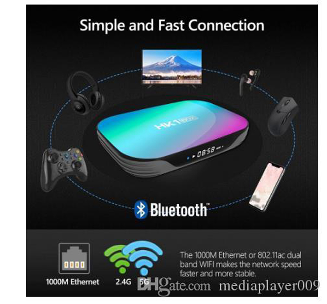 HK1 BOX Amlogic S905X3 smart tv sticker Android 9.0 lan BT4.0 2.4g&5g Wifi Youtube Nef1x media player vs x96 air