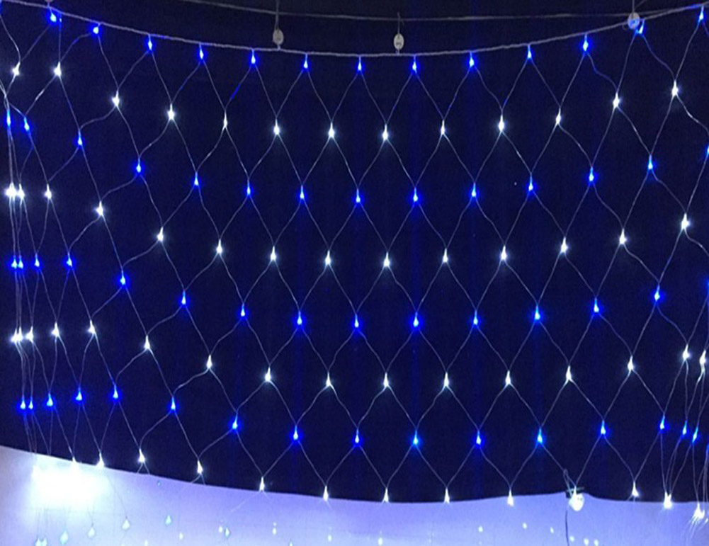 White Blue 3x2M 6x4M Led Net Mesh String Light Outdoor Waterproof Garden Christmas Wedding Party Curtain Net Lights Garland