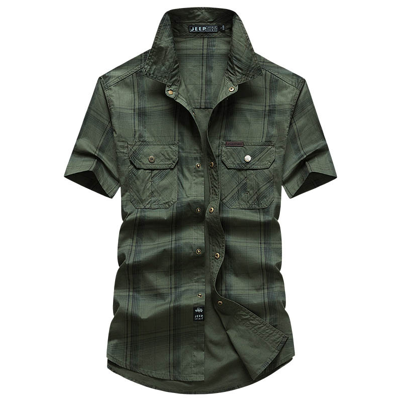 Summer Shirt Men Plaid Shirts Casual Pure Cotton Breathable Men Shirt Camisa Masculina Short Sleeve Shirts Plus Size -5XL, Army green
Summer Shirt Men Plaid Shirts Casual Pure Cotton Breathable Men Shirt Camisa Masculina Short Sleeve Shirts Plus Size -5XL, Army green