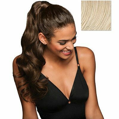 Curly Ponytail Extension Drawstring Body Wave Human Hair Long Clip in Hair Extensions Pony Tail Elastics Adjust 140g 18" 2#