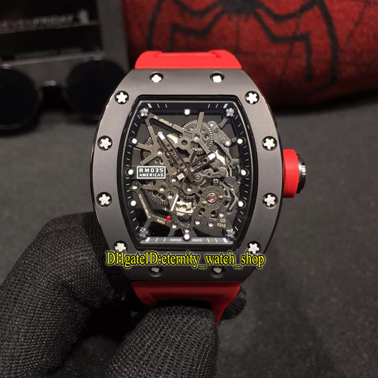 Best version RM 035 GOLD AND CERAMIC Black Ceramics Case Skeleton Dial Miyota Automatic RM035 Mens Watch Rubber Strap Sport Designer Watches, Box
Best version RM 035 GOLD AND CERAMIC Black Ceramics Case Skeleton Dial Miyota Automatic RM035 Mens Watch Rubber Strap Sport Designer Watches, Box