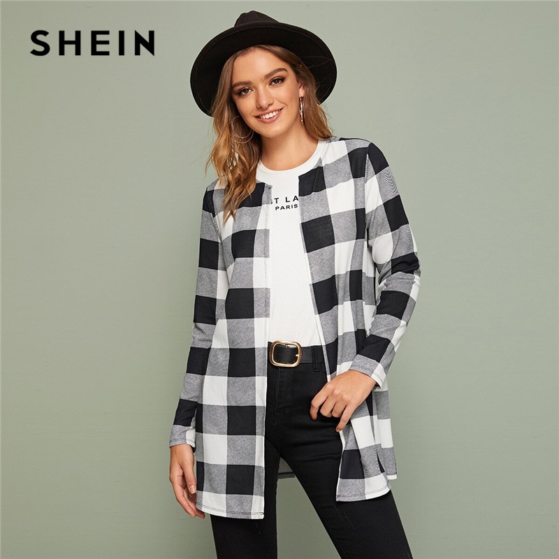 SHEIN Multicolor Plaid Print Open Front Casual Coat Women Outwear Spring Long Sleeve O-neck Office Ladies Basic Long Coats, Blue
SHEIN Multicolor Plaid Print Open Front Casual Coat Women Outwear Spring Long Sleeve O-neck Office Ladies Basic Long Coats, Blue