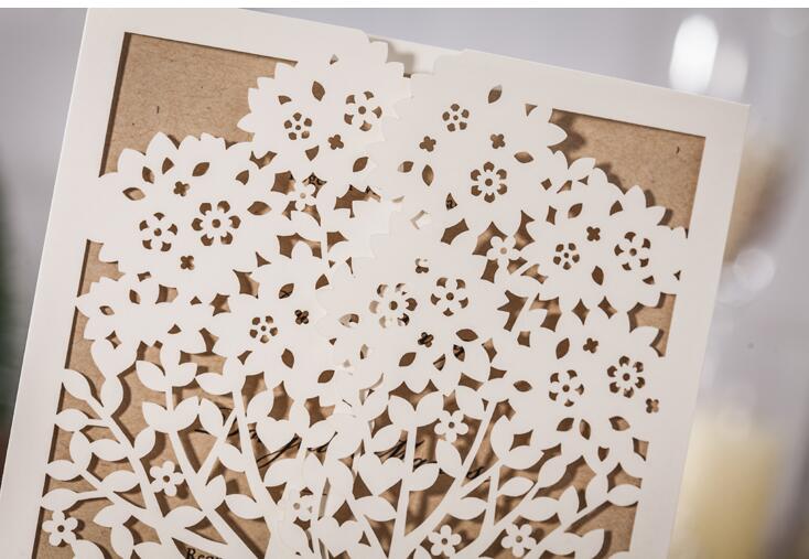 High-grade hollow out invitation card, blank interior pages can be customized a hot sale in The wedding season WQ06