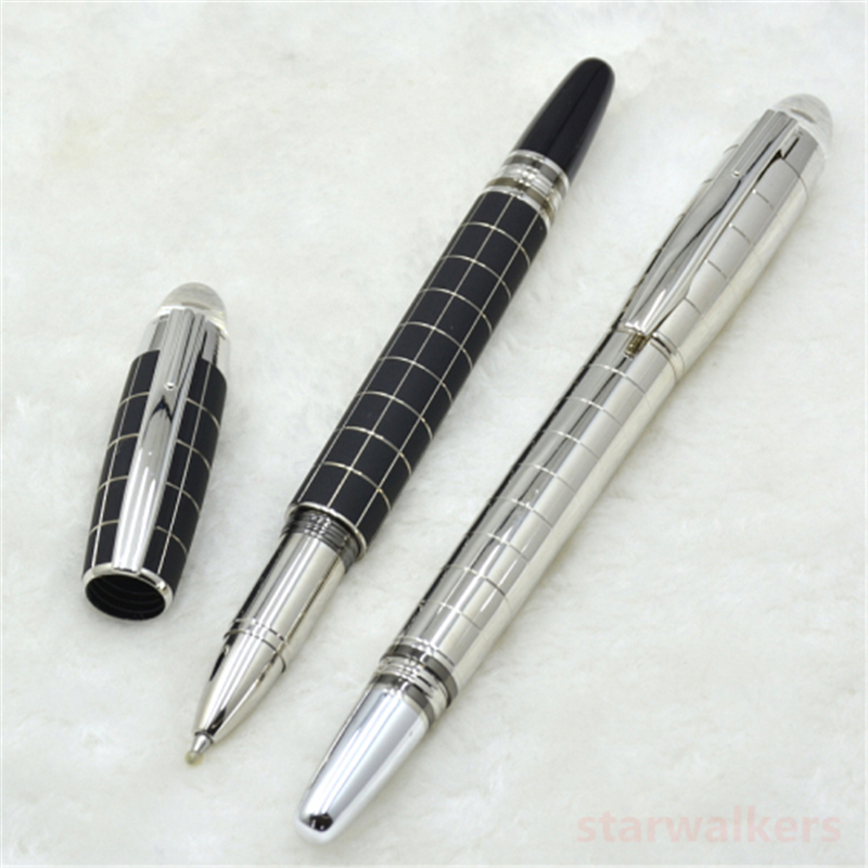 wholesale Hot sales Black Sier ballpoint / Roller ball pen with Crystal Head office stationery business Calligraphy ink pens Gift No Box