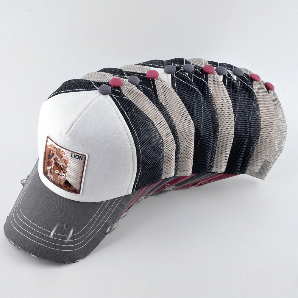 Fashion Embroidery Animal Baseball Caps Men Breathable Mesh Snapback Caps Unisex Sun Hat For Women bone Casquette Hip Hop cap