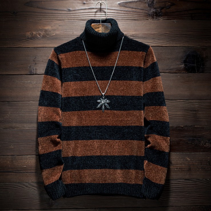 Sweater Men Clothes Autumn Winter Cashmere Wool Pullover Sweaters Plus Size Striped Casual Turtleneck Pull Homme, Black and yellow
Sweater Men Clothes Autumn Winter Cashmere Wool Pullover Sweaters Plus Size Striped Casual Turtleneck Pull Homme, Black and yellow